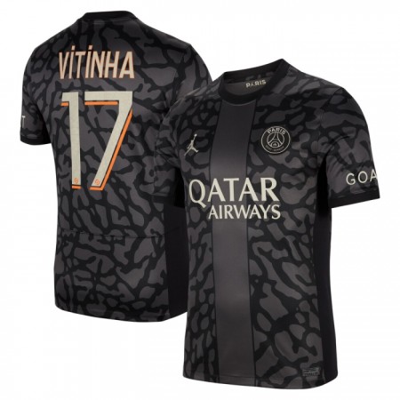 Jalkapallo Pelipaidat/Peliasut Paris Saint-Germain Vitinha 17 Kolmaspelipaita 2023-24